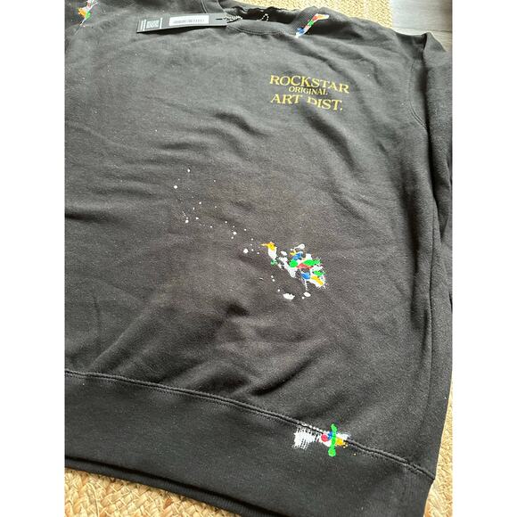 ROCKSTAR ORIGINAL Men's Rockstar Art Dist Black Crewneck Size L In Black - Picture 5 of 11